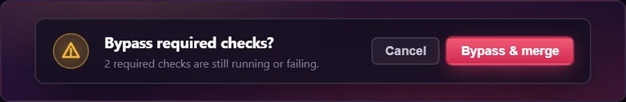 Bypass merge confirm dialog
