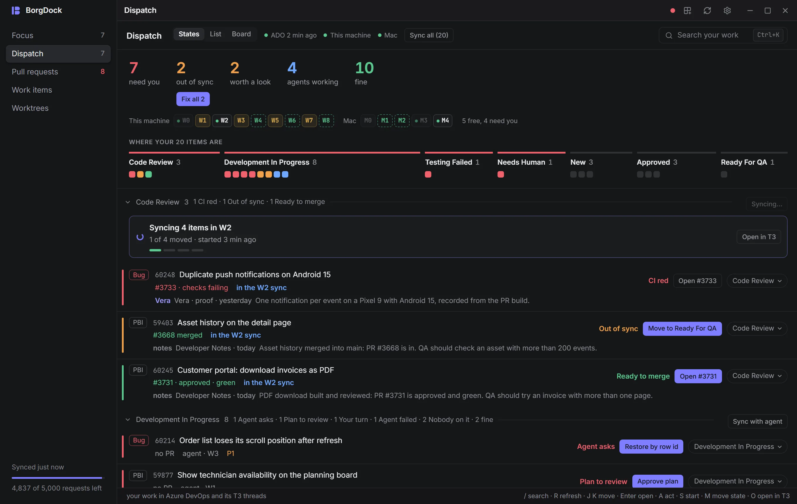 A sync at work in Code Review