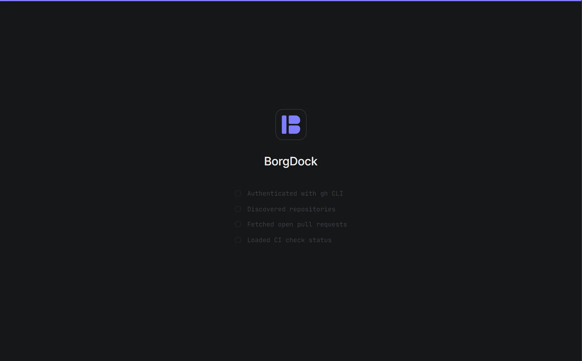 The new BorgDock logo on the startup screen